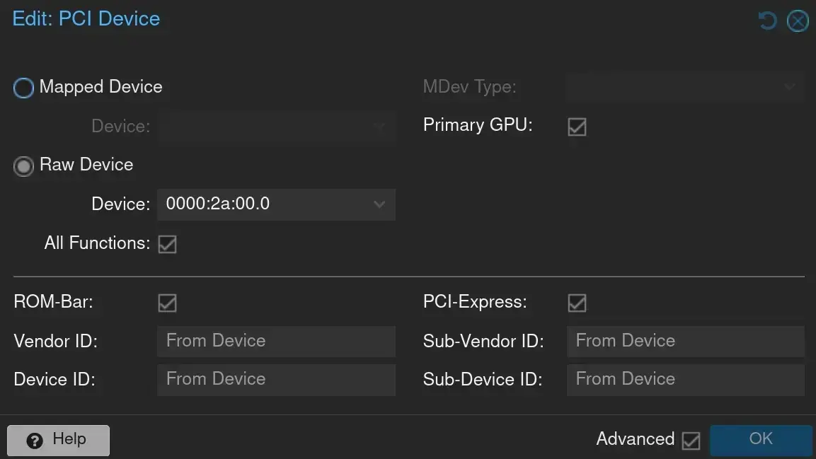 GPU passthrough in Proxmox